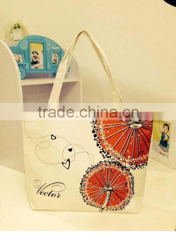 Fashion printing canvas bags large women hot canvas tote shopping bag