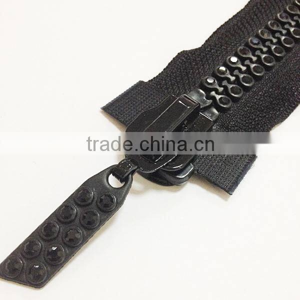 delin rhinstone zipper