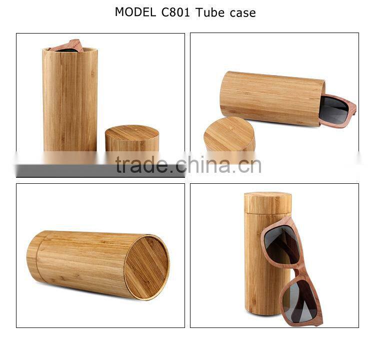 High quality tube wood glasses case,Bamboo wood color personalized glasses case