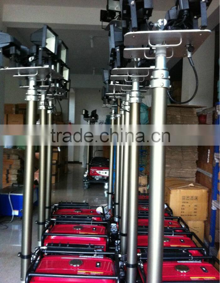 telescopic mast light/lighter tower mounted on small car skype:sunnylh3