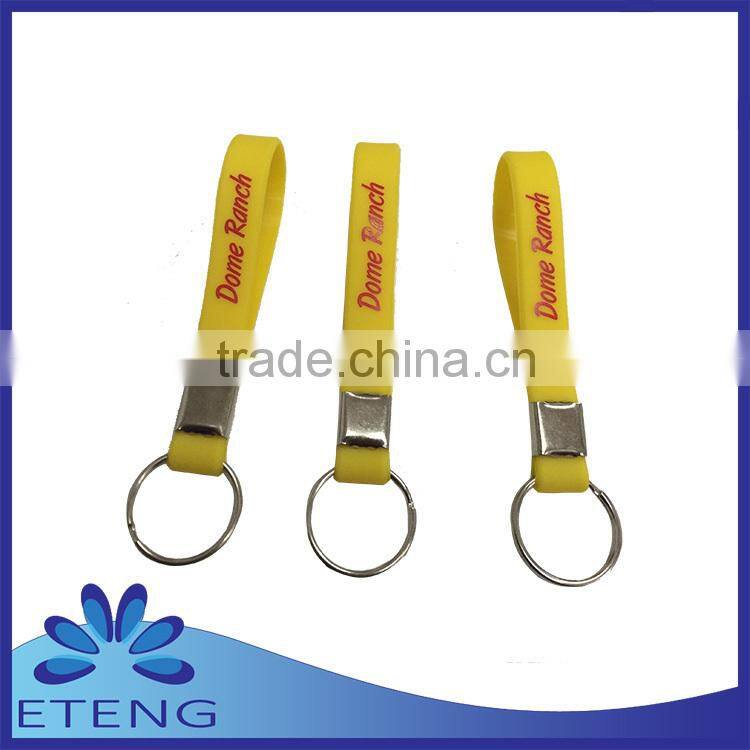 High quality custom printed silicone key chain for sale