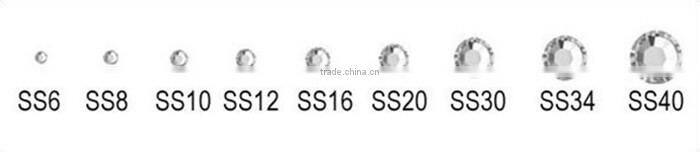 Glass crystal resin non hot fix diamond black bag packing in China wholesale market