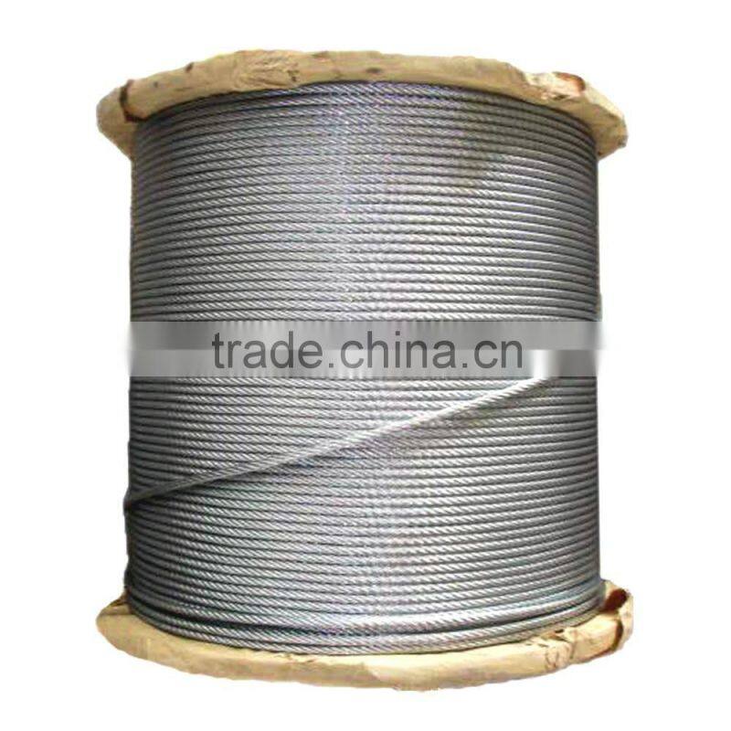 6x19W+IWS / 7X19W - 4.8mm galvanized steel wire rope for winch.
