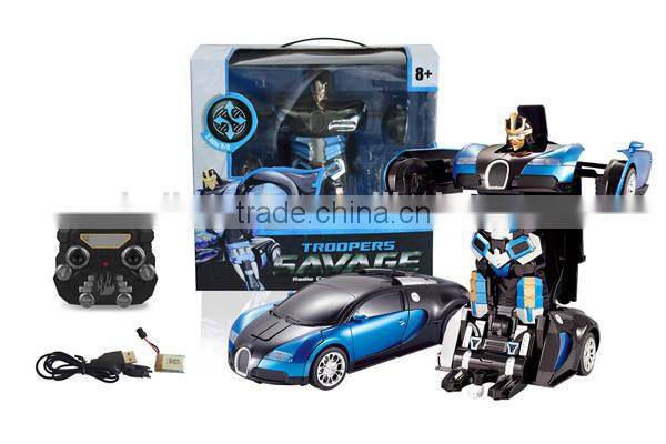 Alibaba Hot selling 2.4G rc car changing robot toy