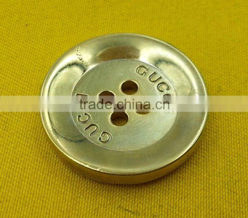 Ligh Glod High Gloss NF 4 holes sew-on metal button For ladies wear --- MS3426