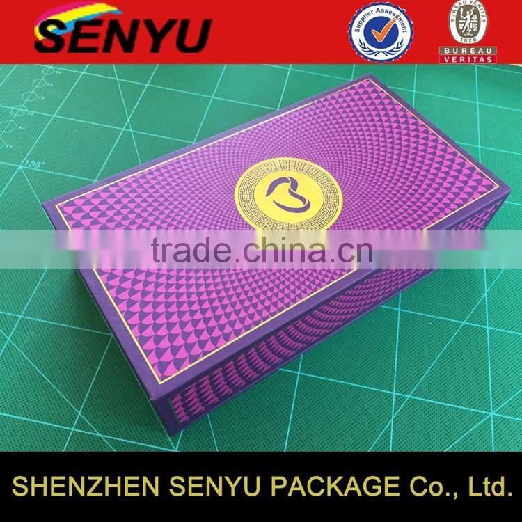 Custom Made Paper Packaging Book Style Gift Box with Foam Insert