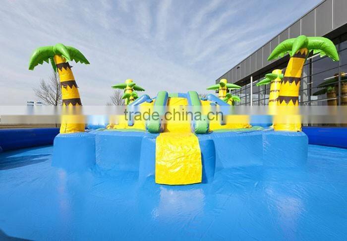 Commercial amusement water park inflatable palm tree pool float for sale