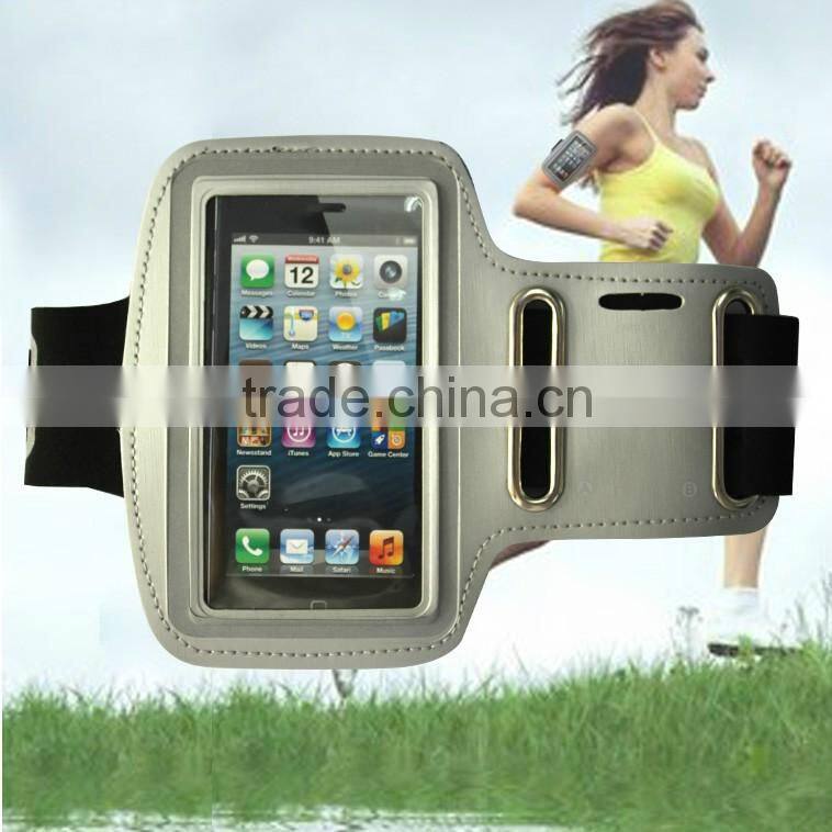 Promotional Neoprene+PU Frosted Super slim sport armband for iphone 5