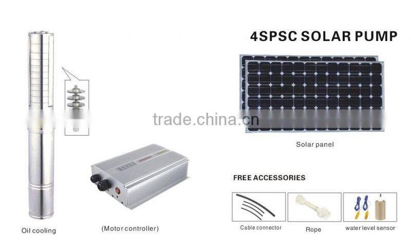2 hp electric water pump solar deep well submersible water pump 4SPSC22/53-D168/1800