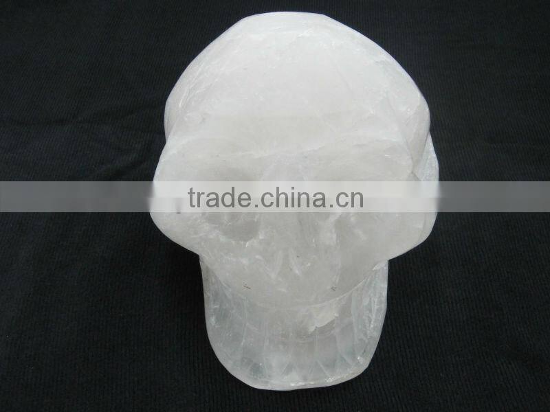 wholesale Dark Color Rose Quartz carved Skull in Art & Collectible