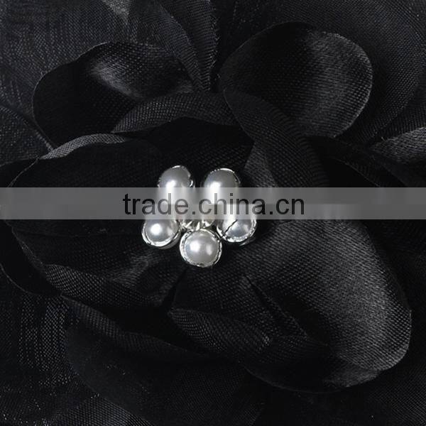 Black Bold Bridal Flower Wedding Hair Accessories