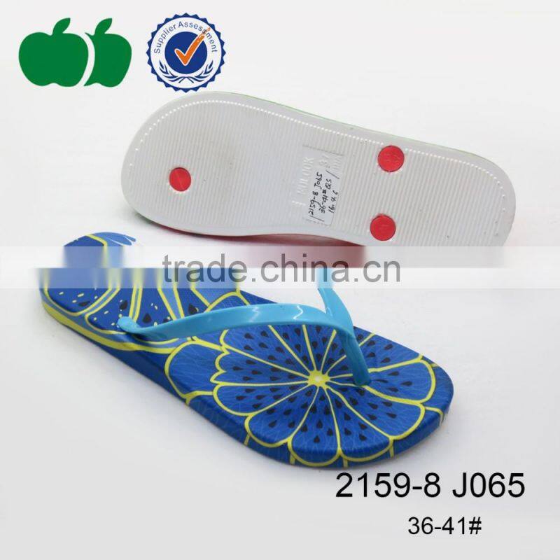 Summer new style good printing cheap ladies flip flop