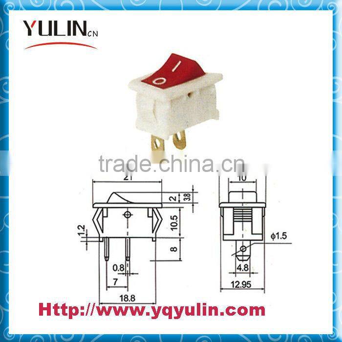 YL3-12 KCD1 Nylon ON-OFF 24V Electrical Plug With Rocker Switch
