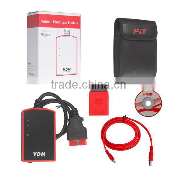 2015 best automotive scanner VDM UCANDAS V3.8 WIFI Car Diagnostic Tool With Honda Adapter Update Online Support Multi-languages