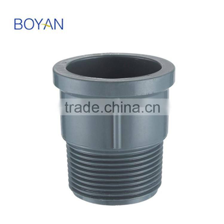 China manufacture plastic pipe fitting pvc male adapter