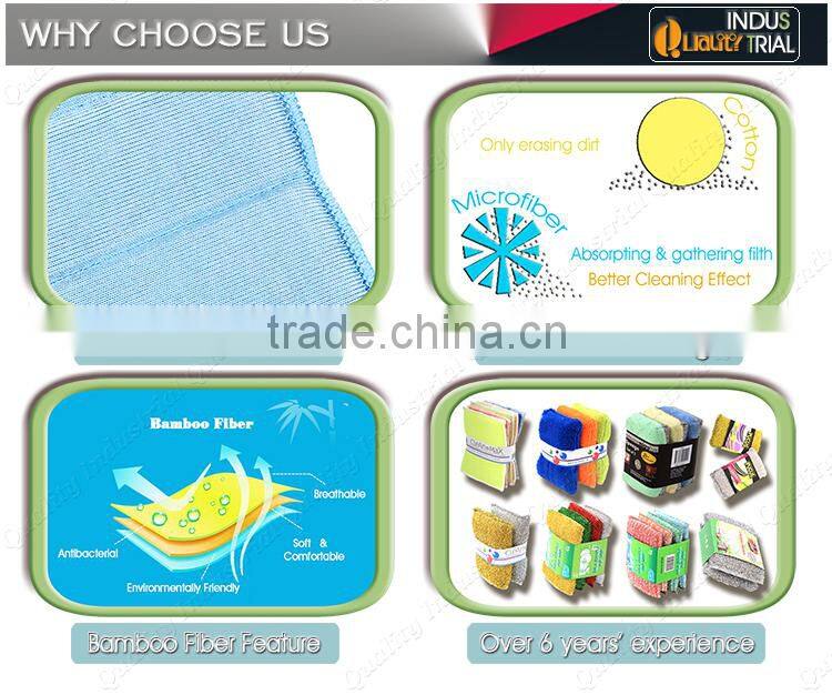 Hot selling super cleaning tools high quality sponge with scouring cloth for sale