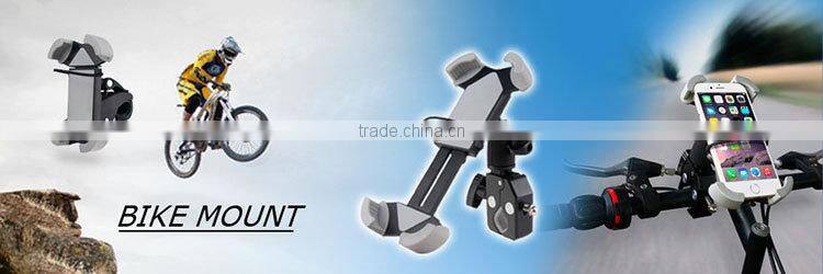 Never Fall Down Metal Universal Smart Phone Golf Cart Stroller Scooter Bike Mount for 3.5-5.5" Phone Bicycle Holder with Strip