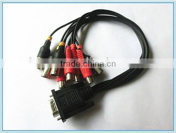 HDB 15P to 4BNC+4RCA cable