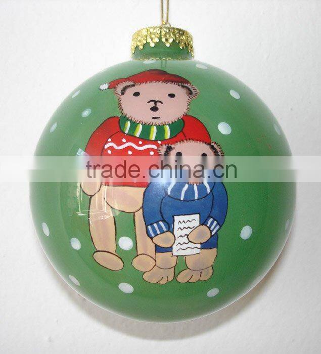 christmas nativity glass ball