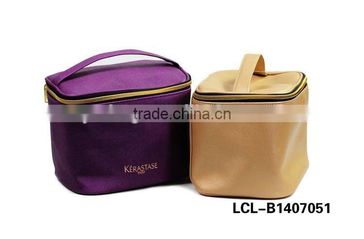 LCL -B1407051 raw cut bi color pvc semi pu cluth envelope cosmetic bag doument holder mini pad pouch