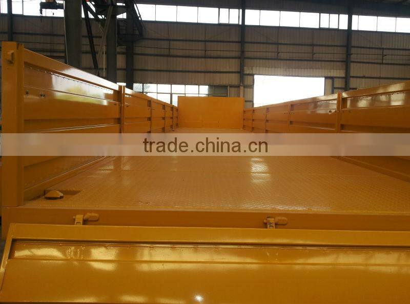 3-axle side wall open cargo transportation side breast board semi trailer for sale