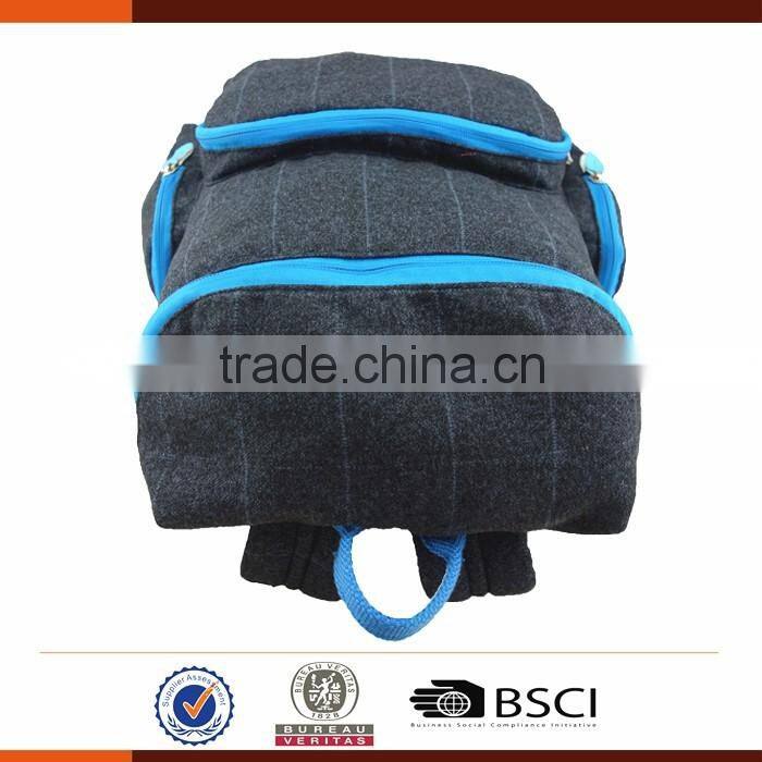 Customizable Plain Cotton Square Backpack College Bag