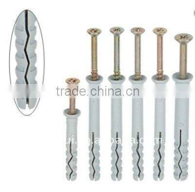 Nylon hammer fixing anchor with screws