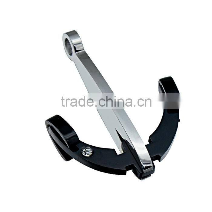 Latest personality design JCN0319 stainless steel anchor necklace pendant