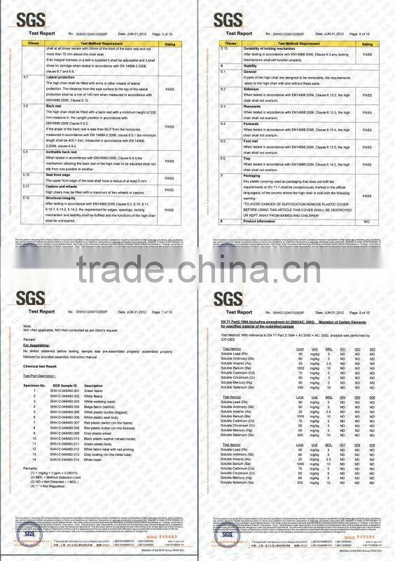 Hot Model kids High Chairs with adjustable footrest and EN14988 certificate