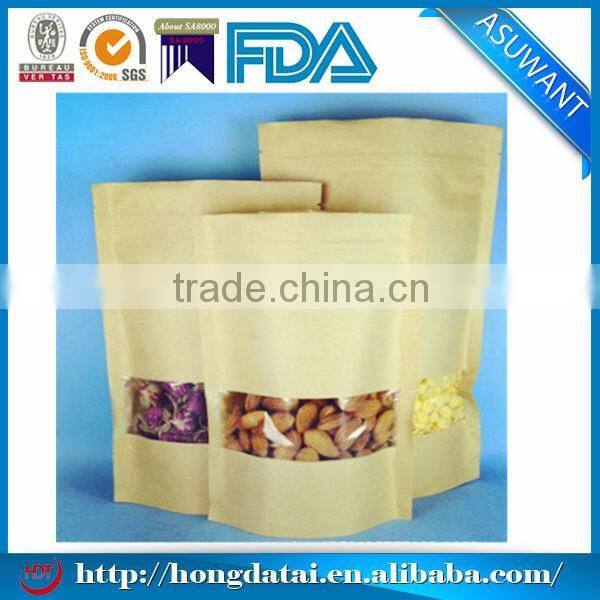 Gravure printing stand up Kraft paper bag china