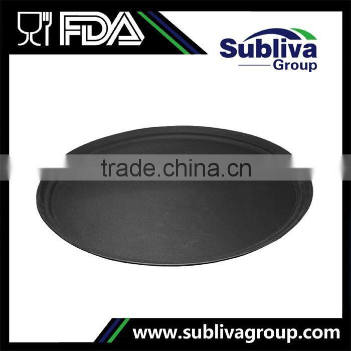 27 * 22 Inch Fiberglass Oval Non Slip Tray For Serving