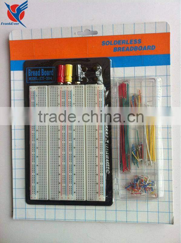 ZY-204+J 1660 tie-points with jumper wire cable kit solderless breadboard