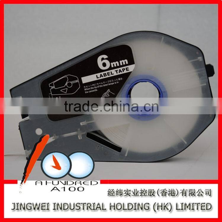 Compatible Camon tape CH-1106T 6mm transperancelabel tape cassette for Cable ID Printer MK2500
