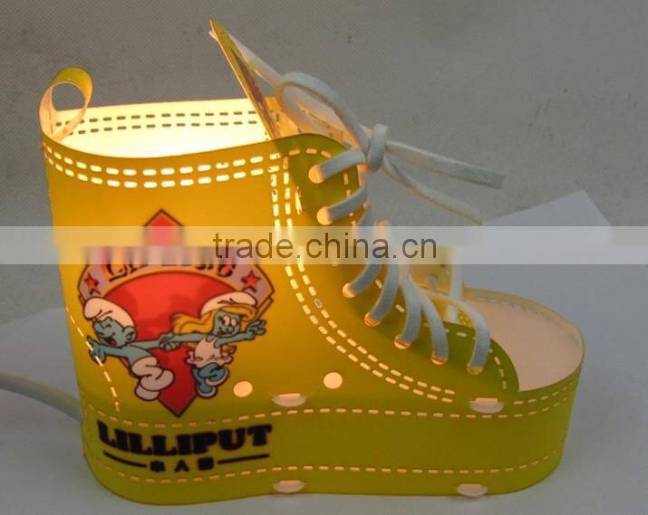 Led commerical ele. wireless shoes shape household light led decorative indoor lamp light