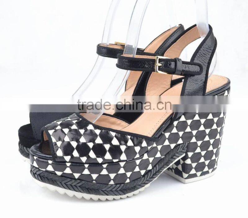 latest design fashion high heels wedge casual woman sandals for shoes 2014