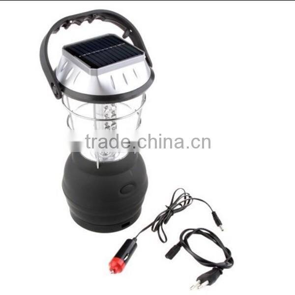 Solar led lantern light with hand crank, 36 LED solar led camping lantern