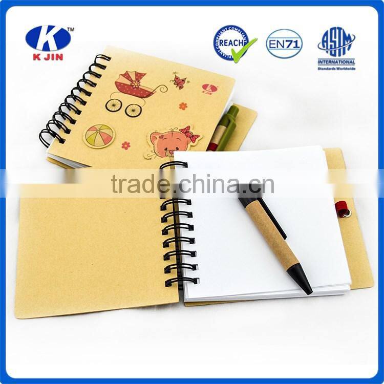 environmental protection series log color small custom memo notebook with pen