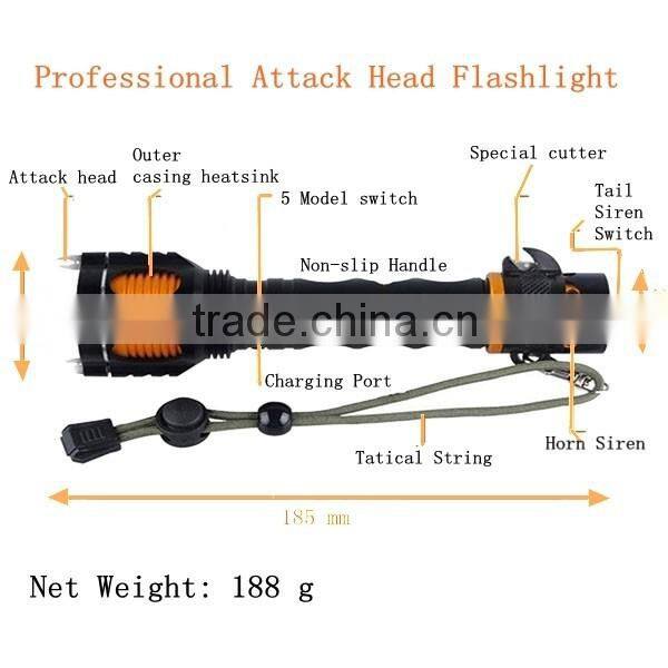 Best price alibaba powerful super bright torch tactical flashlight multifunction rechargeable torch light