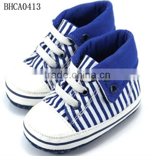 china supplier blue denim high-top canvas baby sneaker shoes