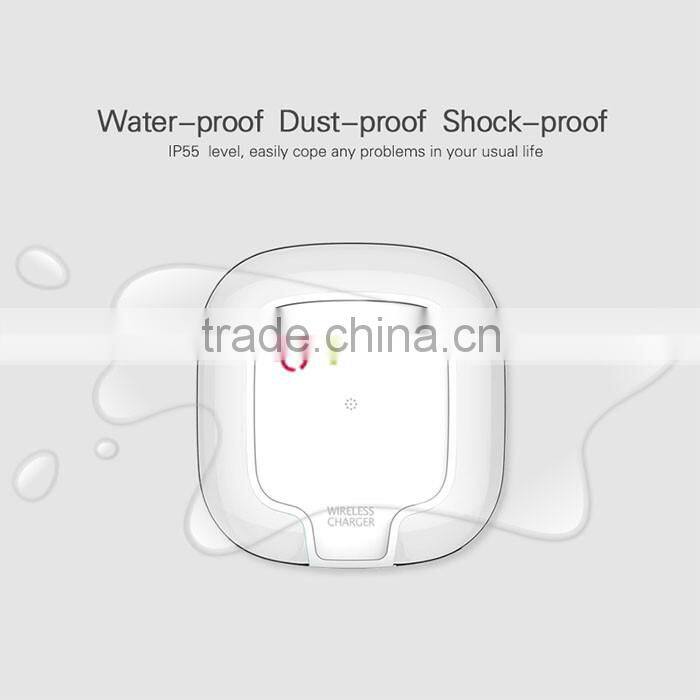 Waterproof Qi Standard Wireless Charger Adapter White