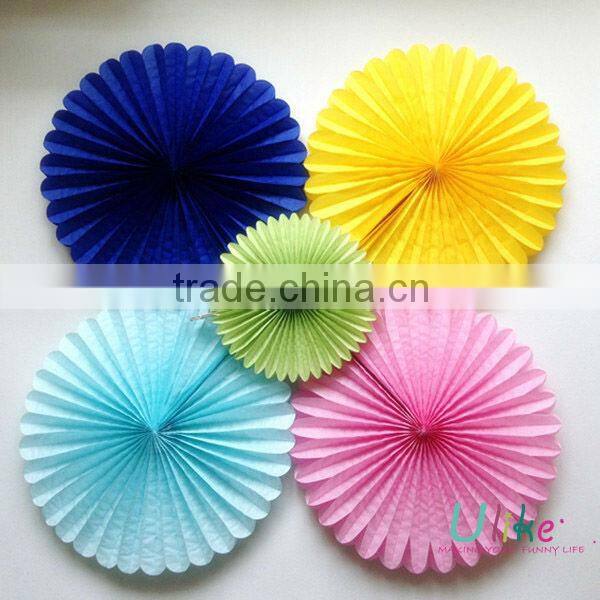 2014 cheap electronic promotional gifts honeycomb tissue paper fan tissue promotional gift