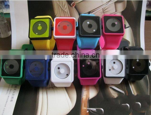 Fashion Special dial sport silicone rubber Smile Wrist watch