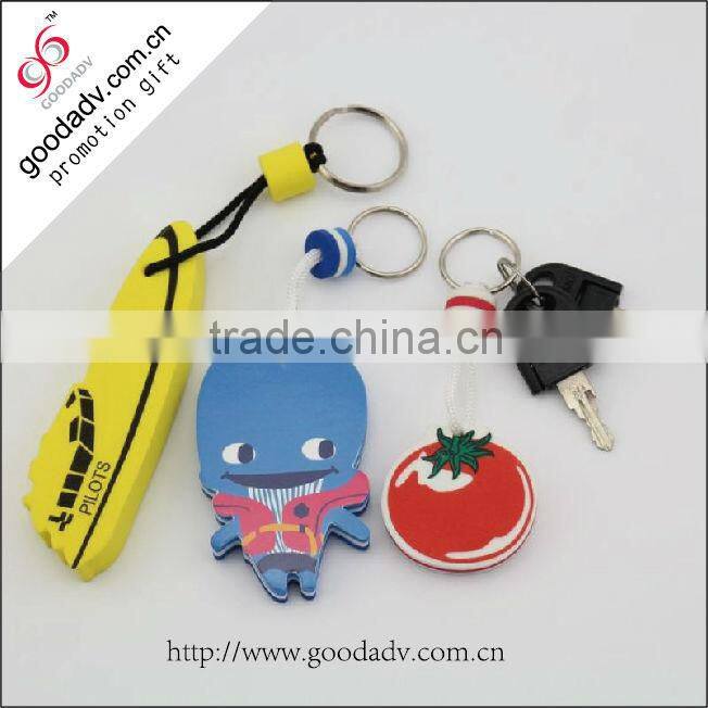 OEM cheap custom foam eva key chain / eva floating keychain