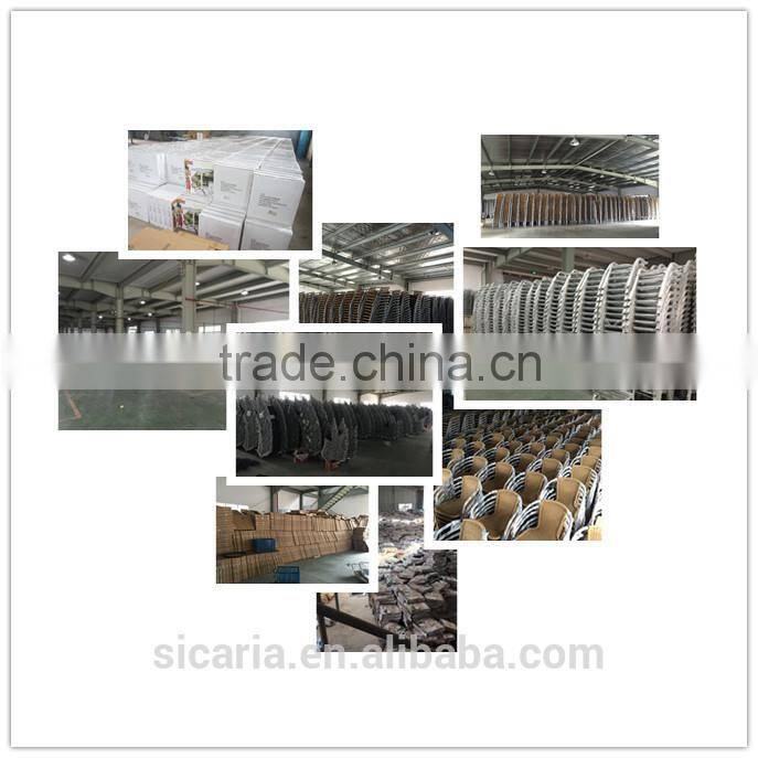 wooden chair with metal frame