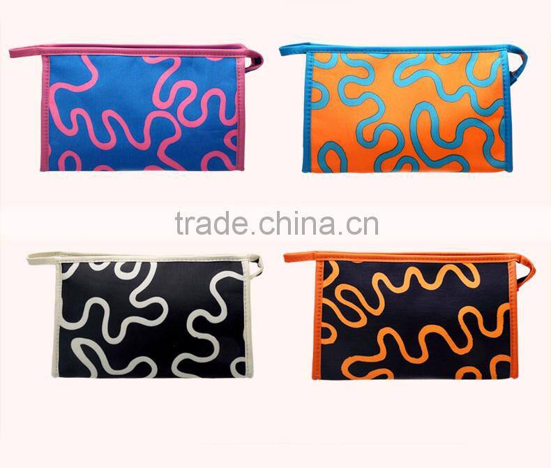 Factory high quality basics polyester material cosmetic bag 2015