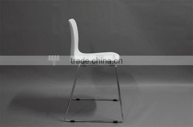 Cheap Dining Room Furniture Leisure Plastic Chair with Chrome Legs
