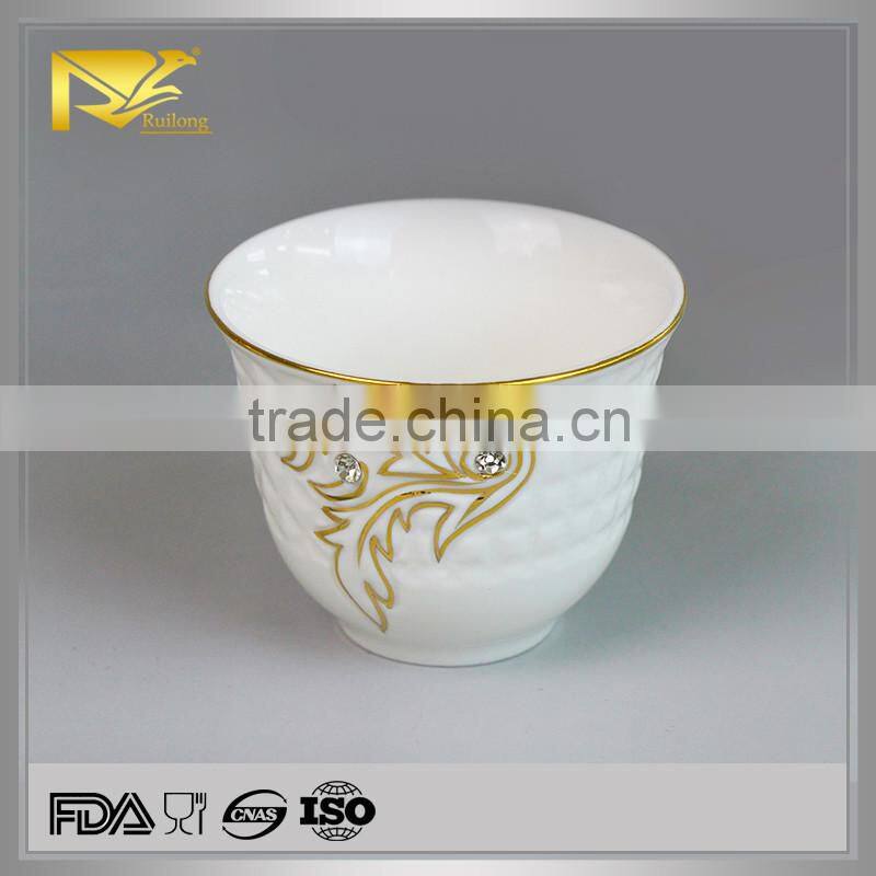 ceramic promotional wholesale porcelain cawa coffee cup set for adults
