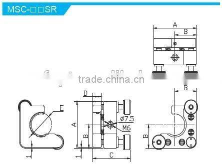 MSC-3SR Height of Center Height 50mm/Good Quality Kinematic C type Mounts with 2 adjusters/Optical Mount