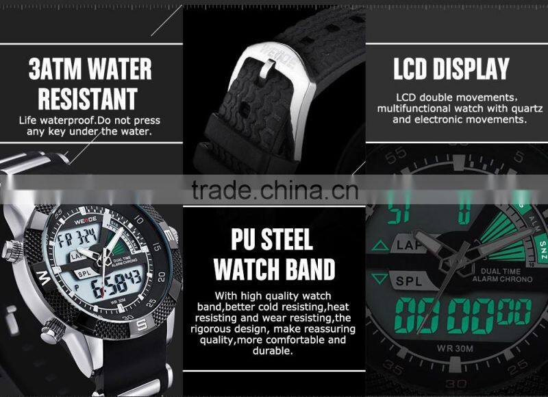 WEIDE 2016 Fashion alibaba china watches men Big Dial Mans Watch