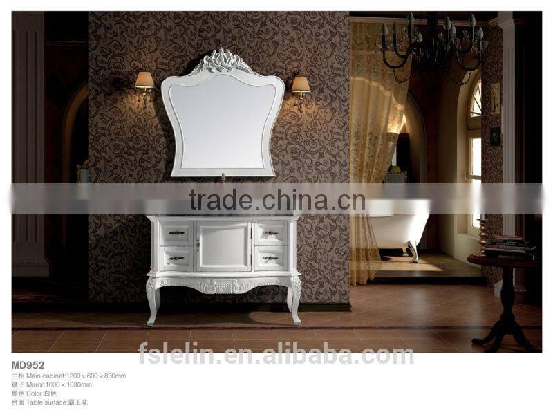 LELIN classicial solidwood bathroom furniture design top sale wash basin vanities LM-952